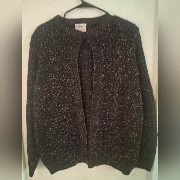 Raje Black and Tan Knit Cardigan - Picture 1 of 4